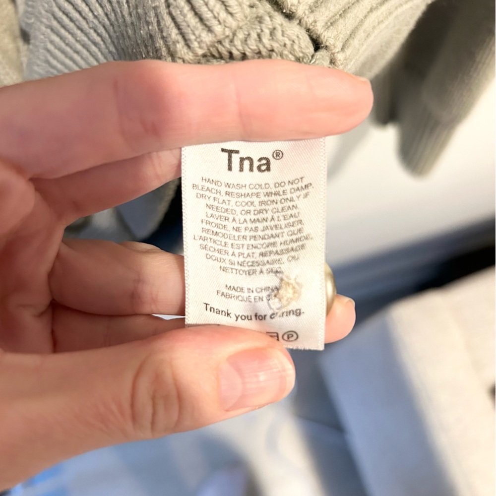Aritzia TNA Barry Cardigan Green Size Extra Small/Small - Picture 7 of 11
